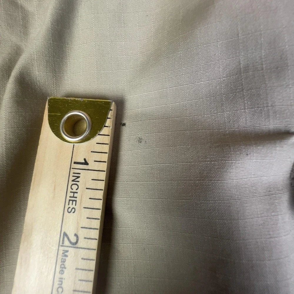 Mens Cargo Pants‎ 34x32 Beige Ripstop Flat Front Straight Leg Workwear Pockets